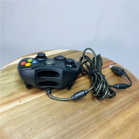 Microsoft XBOX Original OEM Controller Type S Black Wired With Breakaway - Picture 4 of 6